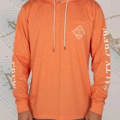 Salty Crew Mens Tippet Sunburn Pocket Hood Tech Tee