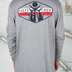 Salty Crew High Tail Athletic Heather L/S Premium Tee Mens