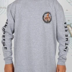Salty Crew Deep Reach Boys Athletic Heather L/S Tee