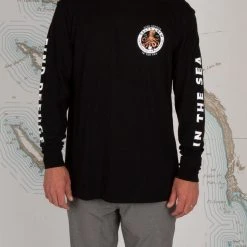 Salty Crew Mens Deep Reach Black L/S Standard Tee