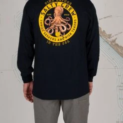 Salty Crew Mens Deep Reach Navy L/S Standard Tee