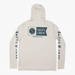Salty Crew Mens Alpha Silver Hood Sunshirt