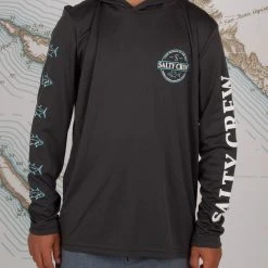 Salty Crew Youth Deep Sea Boys Charcoal Tech Hood