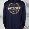 Salty Crew Mens Deep Sea Navy Hood Sunshirt