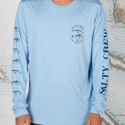 Salty Crew Surface Light Blue L/S Sunshirt Mens