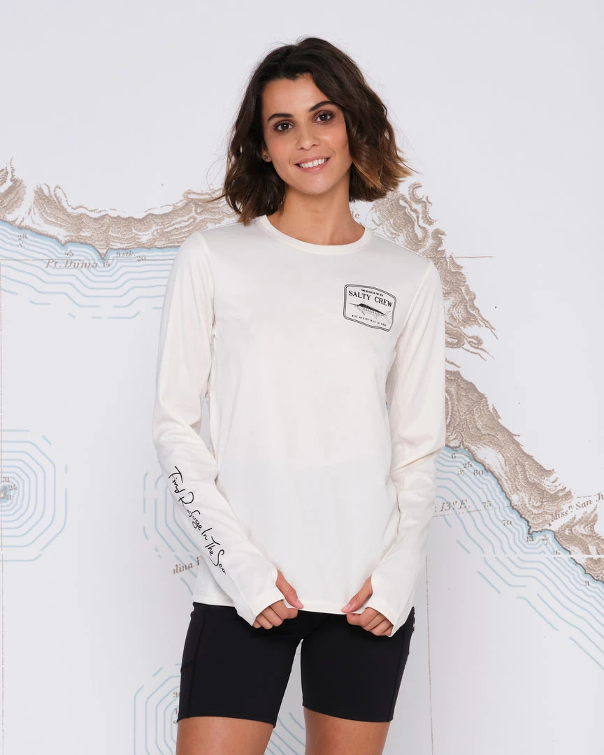 Salty Crew Stealth Pinnacle Off White Crew Womens