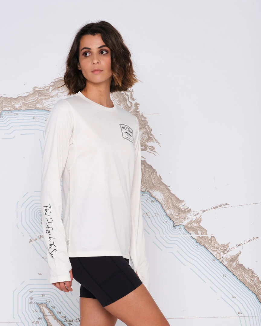 Salty Crew Stealth Pinnacle Off White Crew Womens