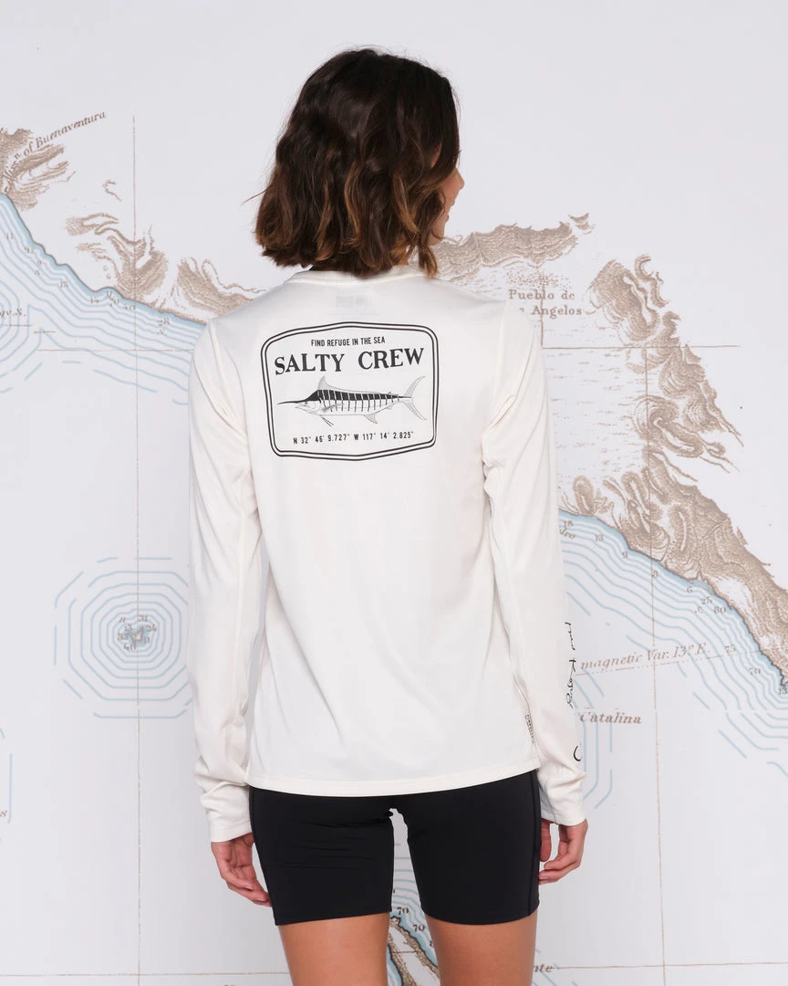 Salty Crew Stealth Pinnacle Off White Crew Womens