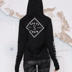 Salty Crew Tippet Pinnacle Black Hoody Womens