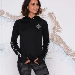 Salty Crew Tippet Pinnacle Black Hoody Womens