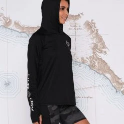 Salty Crew Tippet Pinnacle Black Hoody Womens