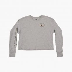 Salty Crew Womens Bruce Athletic Heather L/S Crop