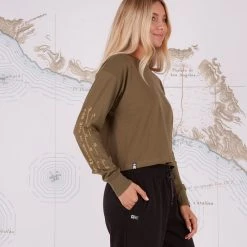 Salty Crew Bruce Military L/S Crop