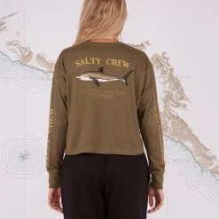 Salty Crew Bruce Military L/S Crop