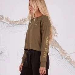 Salty Crew Bruce Military L/S Crop