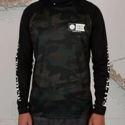 Salty Crew Alpha Flag Camo Pinnacle + Mask Sunshirt