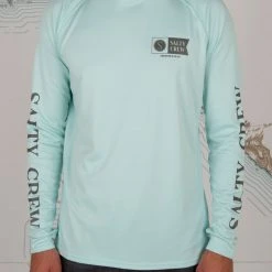 Salty Crew Alpha Flag Sea Foam Pinnacle + Mask Sunshirt