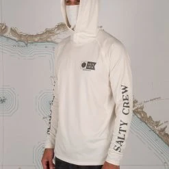 Salty Crew Alpha Flag Off White Pinnacle + Mask Sunshirt Mens