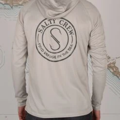 Salty Crew Palomar Grey Pinnacle + Hood Sunshirt Mens