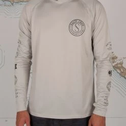 Salty Crew Palomar Grey Pinnacle + Hood Sunshirt Mens