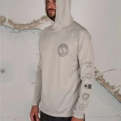 Salty Crew Palomar Grey Pinnacle + Hood Sunshirt Mens