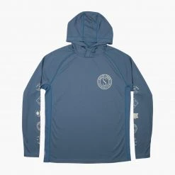 Salty Crew Palomar Harbor Blue Pinnacle + Hood Sunshirt