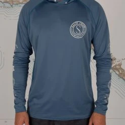 Salty Crew Palomar Harbor Blue Pinnacle + Hood Sunshirt
