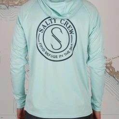 Salty Crew Palomar Sea Foam Pinnacle + Hood Sunshirt Mens