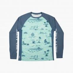 Salty Crew Mens Tippet Sea Foam/Harbor Pinnacle + L/S Sunshirt