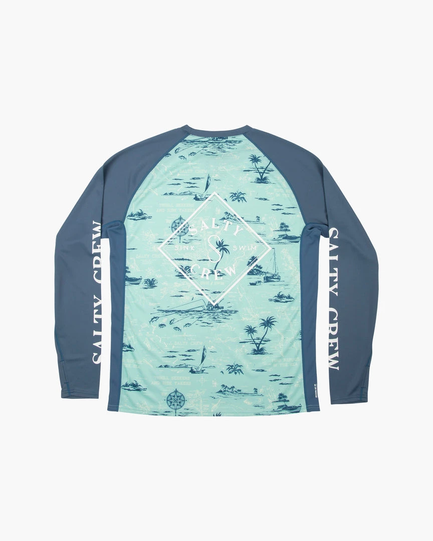 Salty Crew Mens Tippet Sea Foam/Harbor Pinnacle + L/S Sunshirt