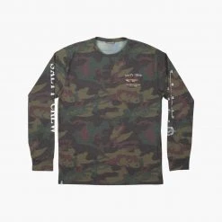 Salty Crew Bruce Camo L/S Tech Tee Mens