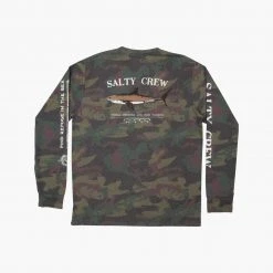 Salty Crew Bruce Camo L/S Tech Tee Mens