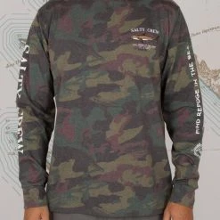 Salty Crew Bruce Camo L/S Tech Tee Mens