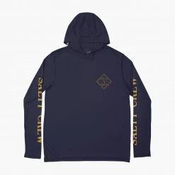 Salty Crew Tippet Navy Hood Sunshirt Mens