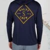 Salty Crew Tippet Navy Hood Sunshirt Mens