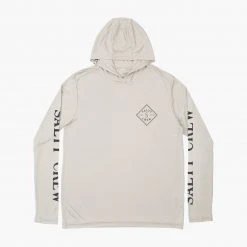 Salty Crew Mens Tippet Silver Hood Sunshirt