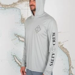 Salty Crew Mens Tippet Silver Hood Sunshirt