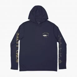 Salty Crew Mens Ahi Mount Navy Hood Sunshirt