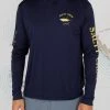 Salty Crew Mens Ahi Mount Navy Hood Sunshirt