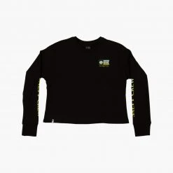Salty Crew Womens Alpha Gradient Black L/S Crop