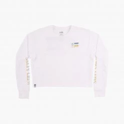 Salty Crew Womens Alpha Gradient White L/S Crop