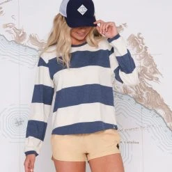 Salty Crew Top Water Denim Mid Weight L/S Womens