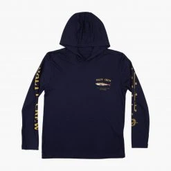 Salty Crew Bruce Boys Navy Hood Sunshirt