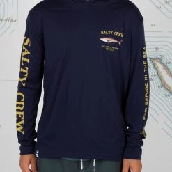 Salty Crew Bruce Boys Navy Hood Sunshirt