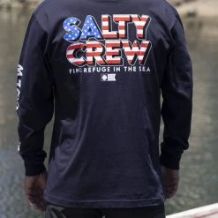 Salty Crew Stars And Stripes Navy L/S Premium Tee
