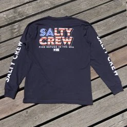 Salty Crew Stars And Stripes Navy L/S Premium Tee