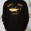 Salty Crew Mens Ahi Mount Black Hood Fleece