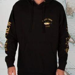 Salty Crew Mens Ahi Mount Black Hood Fleece