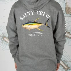 Salty Crew Ahi Mount Gunmetal Heather Hood Fleece