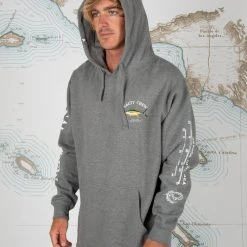 Salty Crew Ahi Mount Gunmetal Heather Hood Fleece